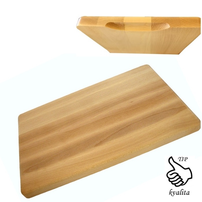 Deska prac. kuch. s dráž. tvrdé dř,olej32x28v1,9 cm úchop pro prsty