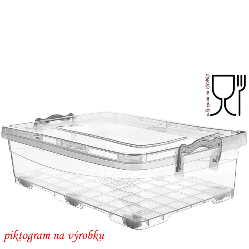 BOX 30 litrů na kolečkách 59x39v19cm s víkem