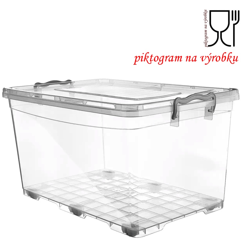 BOX 50 litrů na kolečkách 59x39v33cm s víkem
