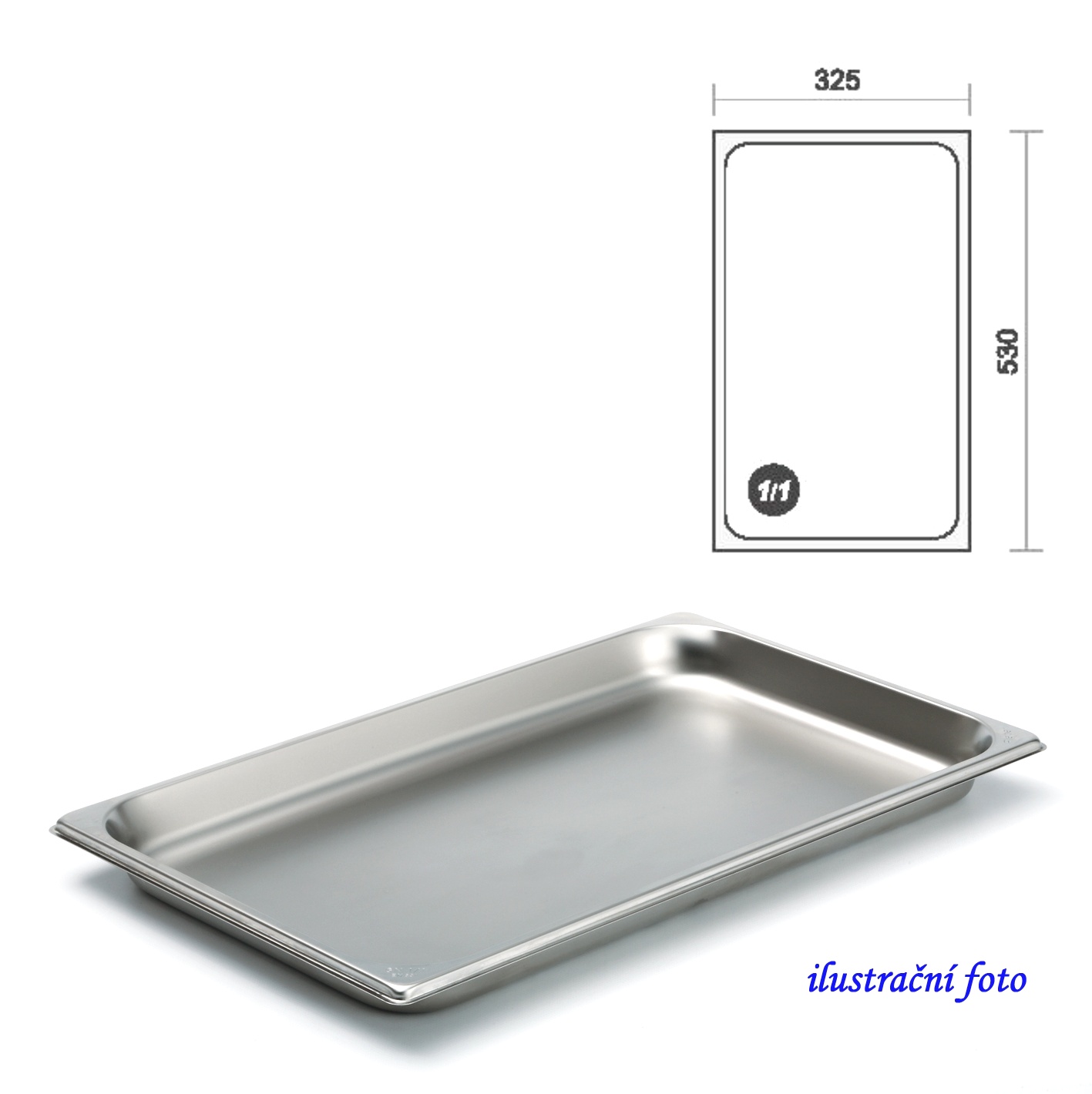 GN 1/1 -  40 INOX