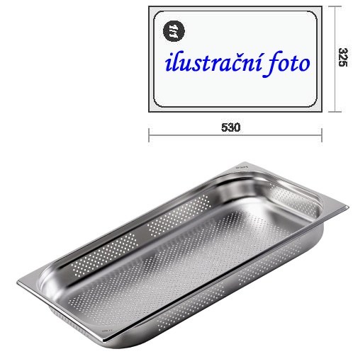 GN 1/1 -  65 INOX - perforované