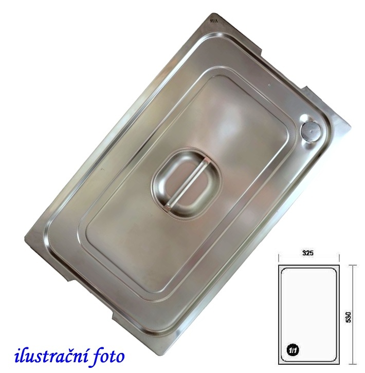 Víko GN 1/1 INOX výřez na úchyty model Profi