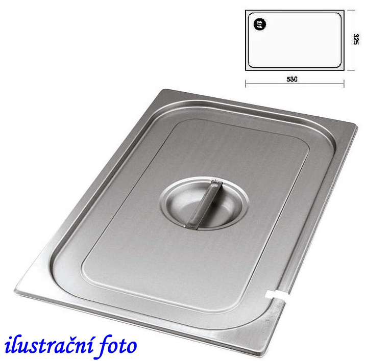 Víko GN 1/1 INOX výřez naběračka