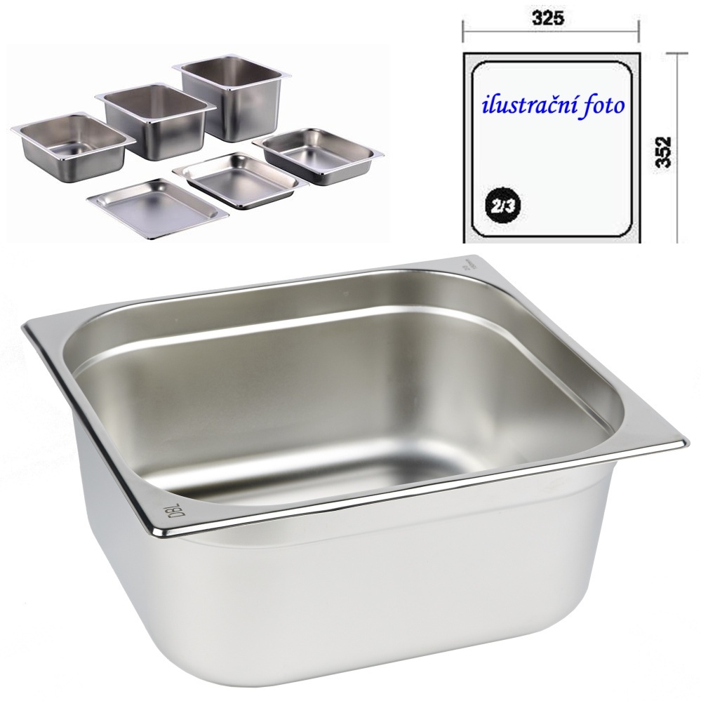 GN 2/3 - 100 INOX