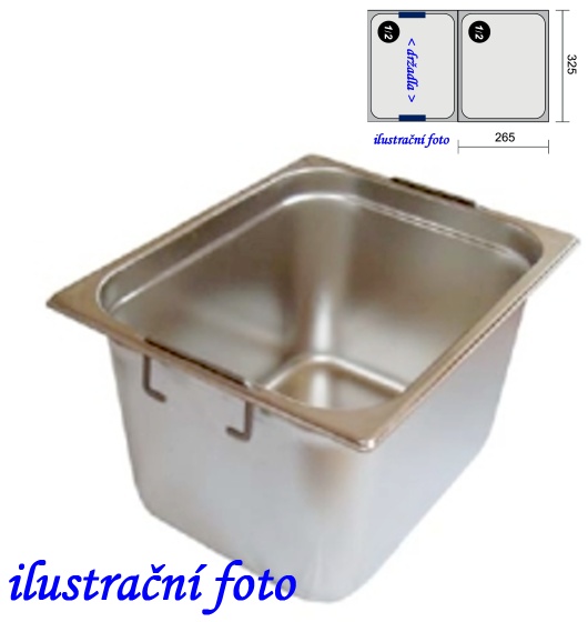 GN 1/2 - 150 INOX + držadla