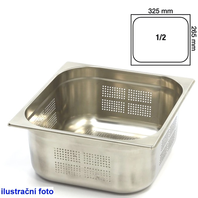GN 1/2 - 150 INOX - perforované