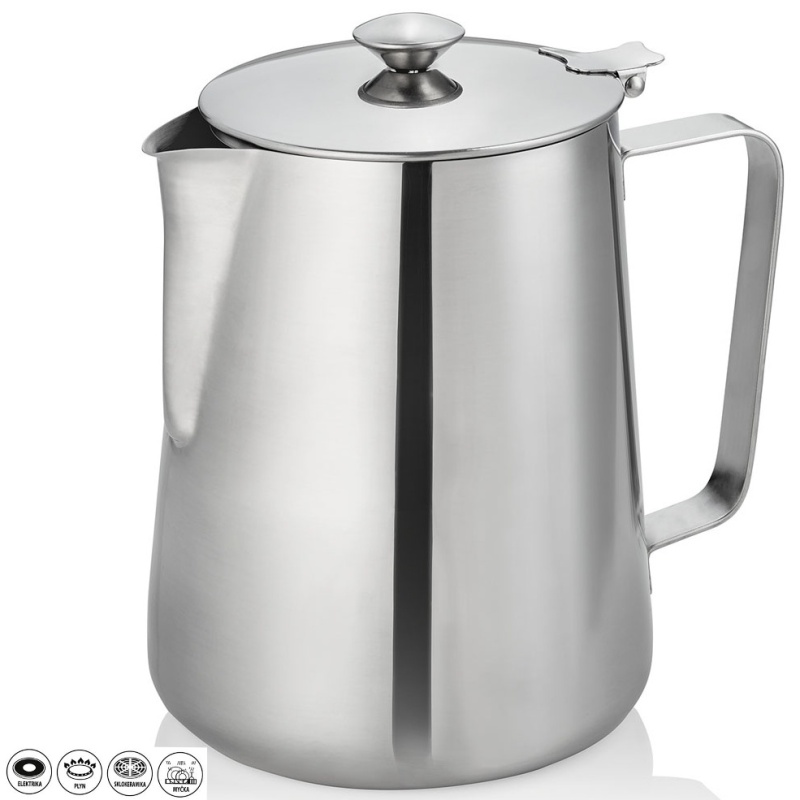 Konvička nerez 1,5 litru s víčkem, vnitřní značení