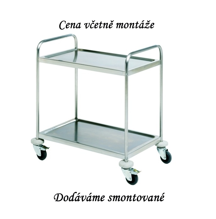 Vozík servir. 2-P 86x54x93 INOX s montáží