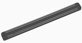 Magnetická lišta 45 cm černá