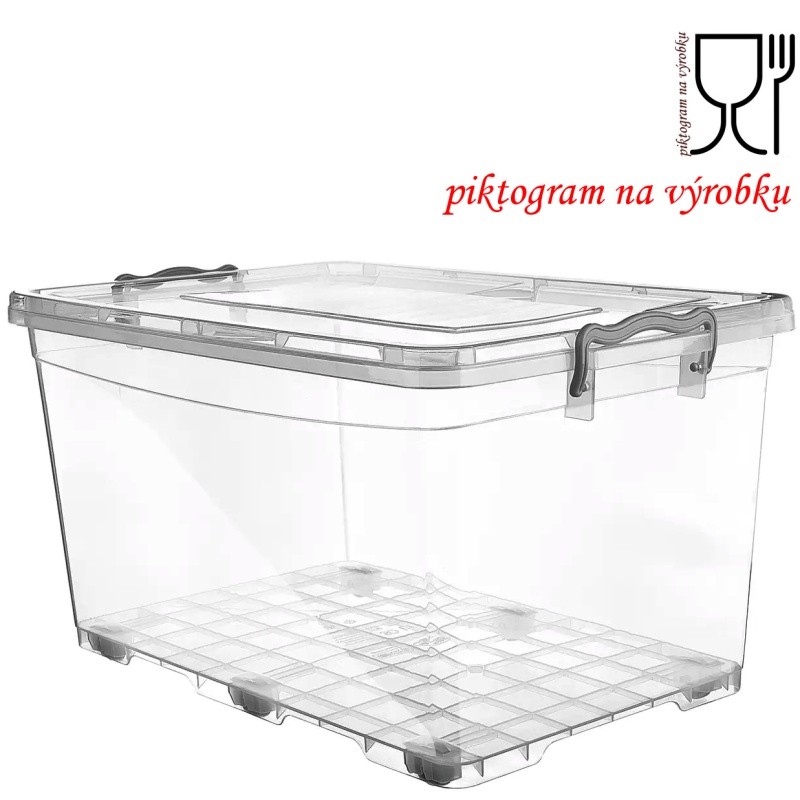 BOX 50 litrů na kolečkách 59x39v33cm s víkem