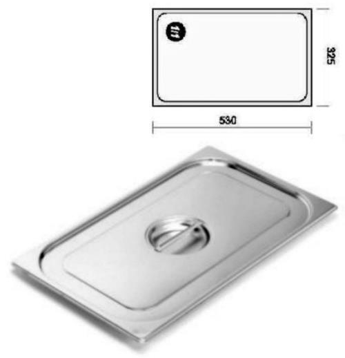 Víko GN 1/1 INOX obyčejné