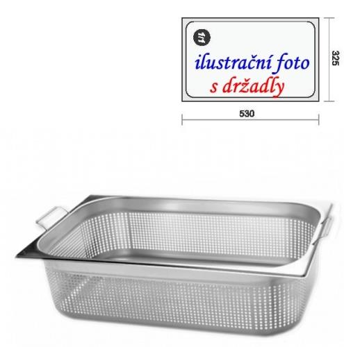GN 1/1 - 200 INOX - perforované + držadla