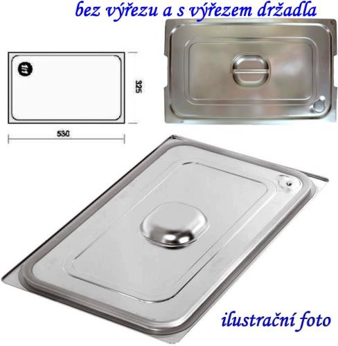 Víko GN 1/1 INOX se silikonovým těsněním