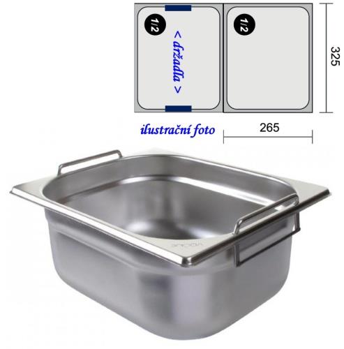 GN 1/2 - 100 INOX + držadla
