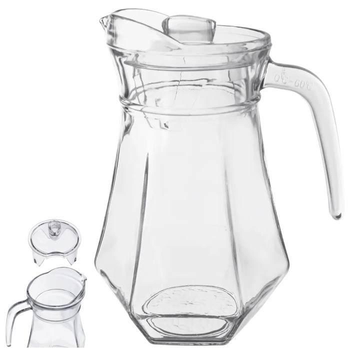 Džbán sklo + víčko UH 1,3 l.