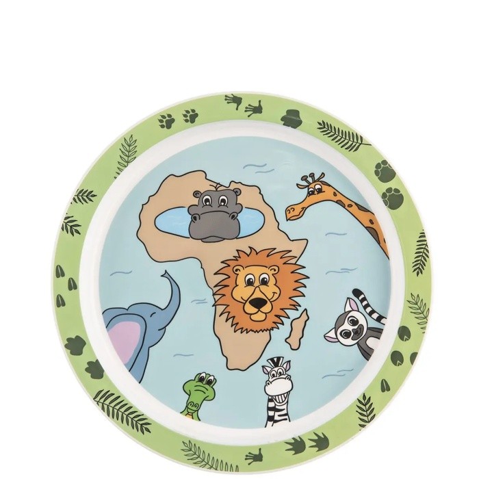 Talíř mělký dětský 21,5 cm plast dekor SAFARI Bal.6ks